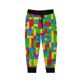 Детские брюки 3D с принтом Лего в Белгороде, 100% полиэстер | манжеты по низу, эластичный пояс регулируется шнурком, по бокам два кармана без застежек, внутренняя часть кармана из мелкой сетки | Тематика изображения на принте: дети | конструктор | лего