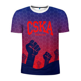 Мужская футболка 3D спортивная с принтом CSKA Msk в Белгороде, 100% полиэстер с улучшенными характеристиками | приталенный силуэт, круглая горловина, широкие плечи, сужается к линии бедра | moscow | москва | цска