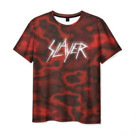 Мужская футболка 3D с принтом Slayer texture в Белгороде, 100% полиэфир | прямой крой, круглый вырез горловины, длина до линии бедер | 