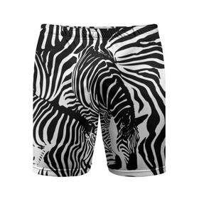 Мужские шорты 3D спортивные с принтом Зебра в Белгороде,  |  | дикое | животное | зебра | камуфляж | лошадь | маскировка | полосы | текстура | фон | черно белые