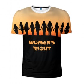 Мужская футболка 3D спортивная с принтом Женщины правы в Белгороде, 100% полиэстер с улучшенными характеристиками | приталенный силуэт, круглая горловина, широкие плечи, сужается к линии бедра | восход | девушка | женщина | закат | лучшие | пафосные | прикольные надписи | самые | силуэт