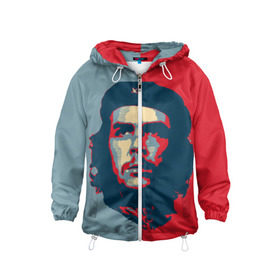 Детская ветровка 3D с принтом Che Guevara в Белгороде, 100% полиэстер | подол и капюшон оформлены резинкой с фиксаторами, по бокам два кармана без застежек, один потайной карман на груди | че гевара