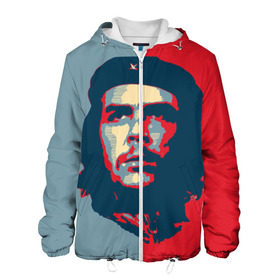 Мужская куртка 3D с принтом Che Guevara в Белгороде, ткань верха — 100% полиэстер, подклад — флис | прямой крой, подол и капюшон оформлены резинкой с фиксаторами, два кармана без застежек по бокам, один большой потайной карман на груди. Карман на груди застегивается на липучку | че гевара