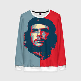 Женский свитшот 3D с принтом Che Guevara в Белгороде, 100% полиэстер с мягким внутренним слоем | круглый вырез горловины, мягкая резинка на манжетах и поясе, свободная посадка по фигуре | че гевара