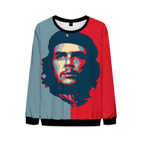 Мужской свитшот 3D с принтом Che Guevara в Белгороде, 100% полиэстер с мягким внутренним слоем | круглый вырез горловины, мягкая резинка на манжетах и поясе, свободная посадка по фигуре | че гевара