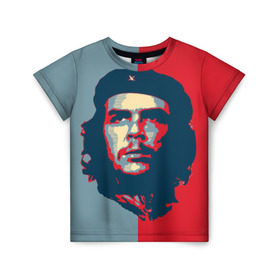 Детская футболка 3D с принтом Che Guevara в Белгороде, 100% гипоаллергенный полиэфир | прямой крой, круглый вырез горловины, длина до линии бедер, чуть спущенное плечо, ткань немного тянется | Тематика изображения на принте: че гевара