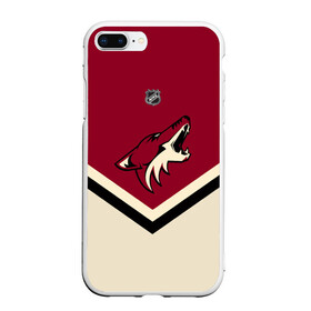 Чехол для iPhone 7Plus/8 Plus матовый с принтом Arizona Coyotes в Белгороде, Силикон | Область печати: задняя сторона чехла, без боковых панелей | america | canada | hockey | nhl | usa | америка | аризона | канада | койотис | лед | нхл | сша | хоккей