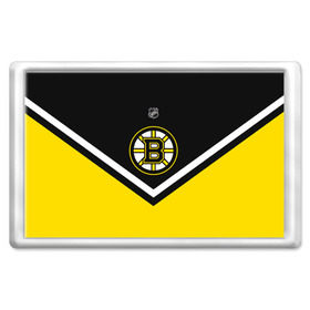 Магнит 45*70 с принтом Boston Bruins в Белгороде, Пластик | Размер: 78*52 мм; Размер печати: 70*45 | Тематика изображения на принте: america | canada | hockey | nhl | usa | америка | бостон | брюинз | канада | лед | нхл | сша | хоккей
