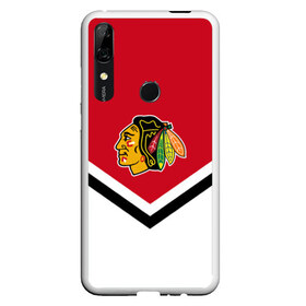 Чехол для Honor P Smart Z с принтом Chicago Blackhawks в Белгороде, Силикон | Область печати: задняя сторона чехла, без боковых панелей | america | canada | hockey | nhl | usa | америка | блэкхокс | канада | лед | нхл | сша | хоккей | чикаго