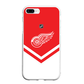 Чехол для iPhone 7Plus/8 Plus матовый с принтом Detroit Red Wings в Белгороде, Силикон | Область печати: задняя сторона чехла, без боковых панелей | america | canada | hockey | nhl | usa | америка | детройт | канада | лед | нхл | ред | сша | уингз | хоккей