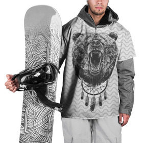 Накидка на куртку 3D с принтом Bear Dreamcatcher в Белгороде, 100% полиэстер |  | bear | beast | forest | russia | siberian | зверь | лес | ловец | медведь | россия | сибирь | сон | ярость
