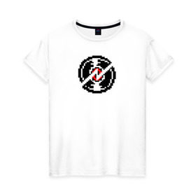 Женская футболка хлопок с принтом Dave Strider`s logo в Белгороде, 100% хлопок | прямой крой, круглый вырез горловины, длина до линии бедер, слегка спущенное плечо | homestuck | strider | t shirt_logo | дейв_страйдер | страйдер | хоумстак