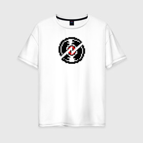 Женская футболка хлопок Oversize с принтом Dave Striders logo в Белгороде, 100% хлопок | свободный крой, круглый ворот, спущенный рукав, длина до линии бедер
 | homestuck | strider | t shirt_logo | дейв_страйдер | страйдер | хоумстак