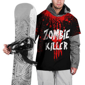 Накидка на куртку 3D с принтом Zombie Killer в Белгороде, 100% полиэстер |  | Тематика изображения на принте: blood | dark | killer | monster | zombie | зомби | кровь | монстр | нечисть