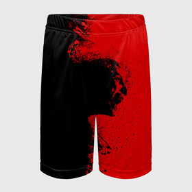 Детские спортивные шорты 3D с принтом Blood Rage в Белгороде,  100% полиэстер
 | пояс оформлен широкой мягкой резинкой, ткань тянется
 | blood | dark | killer | monster | zombie | зомби | кровь | монстр | нечисть
