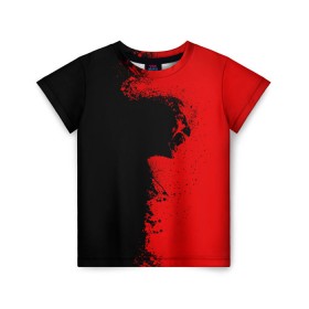 Детская футболка 3D с принтом Blood Rage в Белгороде, 100% гипоаллергенный полиэфир | прямой крой, круглый вырез горловины, длина до линии бедер, чуть спущенное плечо, ткань немного тянется | blood | dark | killer | monster | zombie | зомби | кровь | монстр | нечисть