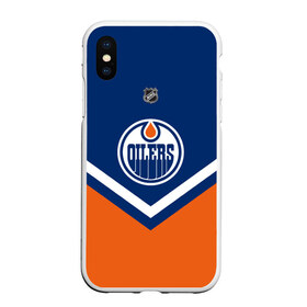 Чехол для iPhone XS Max матовый с принтом Edmonton Oilers в Белгороде, Силикон | Область печати: задняя сторона чехла, без боковых панелей | america | canada | hockey | nhl | usa | америка | детройт | канада | лед | нхл | ойлерз | сша | хоккей | эдмонтон
