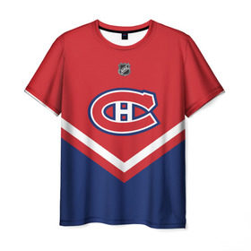 Мужская футболка 3D с принтом Montreal Canadiens в Белгороде, 100% полиэфир | прямой крой, круглый вырез горловины, длина до линии бедер | Тематика изображения на принте: america | canada | hockey | nhl | usa | америка | канада | канадиенс | лед | монреаль | нхл | сша | хоккей