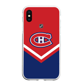 Чехол для iPhone XS Max матовый с принтом Montreal Canadiens в Белгороде, Силикон | Область печати: задняя сторона чехла, без боковых панелей | america | canada | hockey | nhl | usa | америка | канада | канадиенс | лед | монреаль | нхл | сша | хоккей