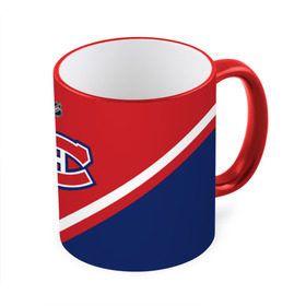 Кружка 3D с принтом Montreal Canadiens в Белгороде, керамика | ёмкость 330 мл | america | canada | hockey | nhl | usa | америка | канада | канадиенс | лед | монреаль | нхл | сша | хоккей