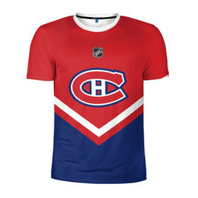 Мужская футболка 3D спортивная с принтом Montreal Canadiens в Белгороде, 100% полиэстер с улучшенными характеристиками | приталенный силуэт, круглая горловина, широкие плечи, сужается к линии бедра | america | canada | hockey | nhl | usa | америка | канада | канадиенс | лед | монреаль | нхл | сша | хоккей