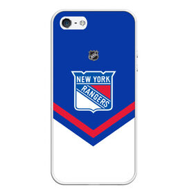 Чехол для iPhone 5/5S матовый с принтом New York Rangers в Белгороде, Силикон | Область печати: задняя сторона чехла, без боковых панелей | Тематика изображения на принте: america | canada | hockey | nhl | usa | америка | канада | лед | нхл | нью йорк | рейнджерс | сша | хоккей