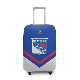 Чехол для чемодана 3D с принтом New York Rangers в Белгороде, 86% полиэфир, 14% спандекс | двустороннее нанесение принта, прорези для ручек и колес | america | canada | hockey | nhl | usa | америка | канада | лед | нхл | нью йорк | рейнджерс | сша | хоккей
