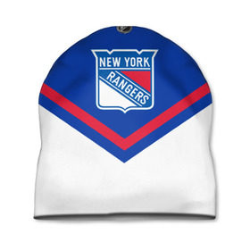 Шапка 3D с принтом New York Rangers в Белгороде, 100% полиэстер | универсальный размер, печать по всей поверхности изделия | Тематика изображения на принте: america | canada | hockey | nhl | usa | америка | канада | лед | нхл | нью йорк | рейнджерс | сша | хоккей