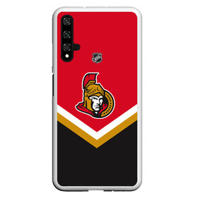 Чехол для Honor 20 с принтом Ottawa Senators в Белгороде, Силикон | Область печати: задняя сторона чехла, без боковых панелей | Тематика изображения на принте: america | canada | hockey | nhl | usa | америка | канада | лед | нхл | оттава | сенаторз | сша | хоккей