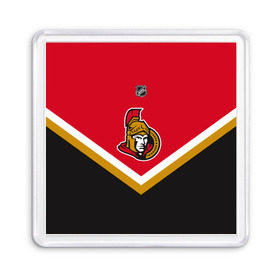 Магнит 55*55 с принтом Ottawa Senators в Белгороде, Пластик | Размер: 65*65 мм; Размер печати: 55*55 мм | Тематика изображения на принте: america | canada | hockey | nhl | usa | америка | канада | лед | нхл | оттава | сенаторз | сша | хоккей