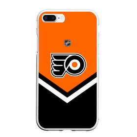 Чехол для iPhone 7Plus/8 Plus матовый с принтом Philadelphia Flyers в Белгороде, Силикон | Область печати: задняя сторона чехла, без боковых панелей | america | canada | hockey | nhl | usa | америка | канада | лед | нхл | сша | филадельфия | флайерз | хоккей