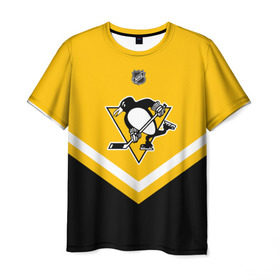 Мужская футболка 3D с принтом Pittsburgh Penguins в Белгороде, 100% полиэфир | прямой крой, круглый вырез горловины, длина до линии бедер | america | canada | hockey | nhl | usa | америка | канада | лед | нхл | пингвинз | питтсбург | сша | хоккей