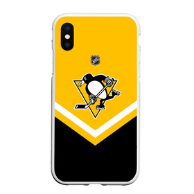 Чехол для iPhone XS Max матовый с принтом Pittsburgh Penguins в Белгороде, Силикон | Область печати: задняя сторона чехла, без боковых панелей | america | canada | hockey | nhl | usa | америка | канада | лед | нхл | пингвинз | питтсбург | сша | хоккей