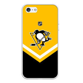 Чехол для iPhone 5/5S матовый с принтом Pittsburgh Penguins в Белгороде, Силикон | Область печати: задняя сторона чехла, без боковых панелей | america | canada | hockey | nhl | usa | америка | канада | лед | нхл | пингвинз | питтсбург | сша | хоккей