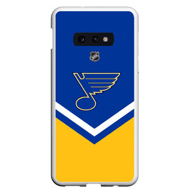 Чехол для Samsung S10E с принтом St Louis Blues в Белгороде, Силикон | Область печати: задняя сторона чехла, без боковых панелей | america | canada | hockey | nhl | usa | америка | блюз | канада | лед | нхл | сент луис | сша | хоккей