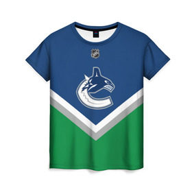 Женская футболка 3D с принтом Vancouver Canucks в Белгороде, 100% полиэфир ( синтетическое хлопкоподобное полотно) | прямой крой, круглый вырез горловины, длина до линии бедер | america | canada | hockey | nhl | usa | америка | ванкувер | канада | кэнакс | лед | нхл | сша | хоккей