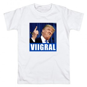 Мужская футболка хлопок с принтом Трамп 1 в Белгороде, 100% хлопок | прямой крой, круглый вырез горловины, длина до линии бедер, слегка спущенное плечо. | america | donald | trump | usa | америка | дональд | трамп