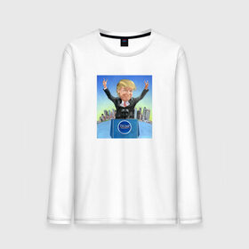 Мужской лонгслив хлопок с принтом Трамп 3 в Белгороде, 100% хлопок |  | Тематика изображения на принте: america | donald | trump | usa | америка | дональд | трамп