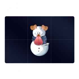 Магнитный плакат 3Х2 с принтом Снэпчат собака в Белгороде, Полимерный материал с магнитным слоем | 6 деталей размером 9*9 см | Тематика изображения на принте: snapchat | радуга | снеговик | снэпчат | уши | фильтр | язык