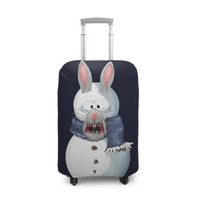 Чехол для чемодана 3D с принтом Снэпчат кролик в Белгороде, 86% полиэфир, 14% спандекс | двустороннее нанесение принта, прорези для ручек и колес | snapchat | радуга | снеговик | снэпчат | уши | фильтр | язык