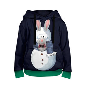 Детская толстовка 3D с принтом Снэпчат кролик в Белгороде, 100% полиэстер | двухслойный капюшон со шнурком для регулировки, мягкие манжеты на рукавах и по низу толстовки, спереди карман-кенгуру с мягким внутренним слоем | snapchat | радуга | снеговик | снэпчат | уши | фильтр | язык