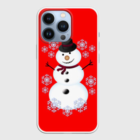Чехол для iPhone 13 Pro с принтом Снеговик в Белгороде,  |  | 2017 | дед мороз | зима | новый год | снеговик | снежинки