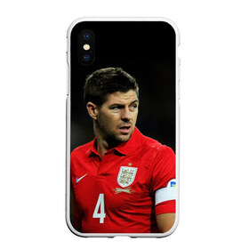 Чехол для iPhone XS Max матовый с принтом Steven Gerrard в Белгороде, Силикон | Область печати: задняя сторона чехла, без боковых панелей | Тематика изображения на принте: england national team | premier league | steven gerrard | англия | ливерпуль | стивен джеррард | футбол