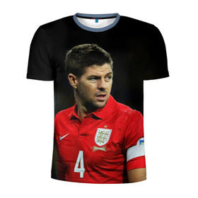 Мужская футболка 3D спортивная с принтом Steven Gerrard в Белгороде, 100% полиэстер с улучшенными характеристиками | приталенный силуэт, круглая горловина, широкие плечи, сужается к линии бедра | england national team | premier league | steven gerrard | англия | ливерпуль | стивен джеррард | футбол