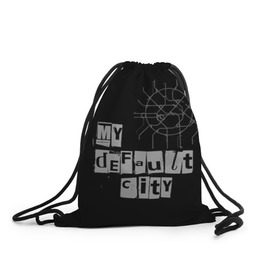 Рюкзак-мешок 3D с принтом Default City в Белгороде, 100% полиэстер | плотность ткани — 200 г/м2, размер — 35 х 45 см; лямки — толстые шнурки, застежка на шнуровке, без карманов и подкладки | default | lifestyle | moscow | город | москва | стиль