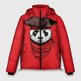 Мужская зимняя куртка 3D с принтом Панда пират в Белгороде, верх — 100% полиэстер; подкладка — 100% полиэстер; утеплитель — 100% полиэстер | длина ниже бедра, свободный силуэт Оверсайз. Есть воротник-стойка, отстегивающийся капюшон и ветрозащитная планка. 

Боковые карманы с листочкой на кнопках и внутренний карман на молнии. | Тематика изображения на принте: animal | bay | bear | beast | captain | panda | pirate | бухта | зверь | капитан | корабль | медведь | панда | пират