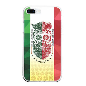 Чехол для iPhone 7Plus/8 Plus матовый с принтом Мексика в Белгороде, Силикон | Область печати: задняя сторона чехла, без боковых панелей | мексика | флаг | череп