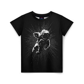Детская футболка 3D с принтом Космическое прикосновение в Белгороде, 100% гипоаллергенный полиэфир | прямой крой, круглый вырез горловины, длина до линии бедер, чуть спущенное плечо, ткань немного тянется | astro | cosmo | galaxy | planet | space | star | астронавт | галактика | звезды | космонавт | космос | планета