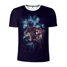 Мужская футболка 3D спортивная с принтом Неизвестная галактика в Белгороде, 100% полиэстер с улучшенными характеристиками | приталенный силуэт, круглая горловина, широкие плечи, сужается к линии бедра | astro | cosmo | galaxy | planet | space | star | астронавт | галактика | звезды | космонавт | космос | планета