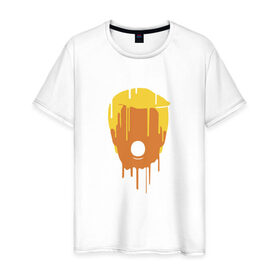 Мужская футболка хлопок с принтом Дональд Трамп в Белгороде, 100% хлопок | прямой крой, круглый вырез горловины, длина до линии бедер, слегка спущенное плечо. | 